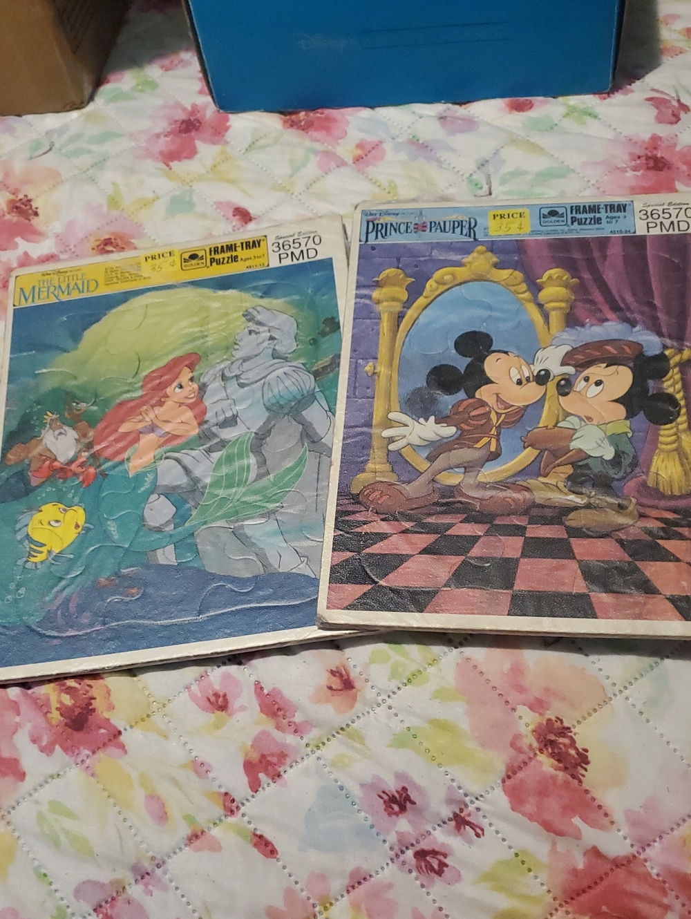 Disney Vintage Puzzle Sheets - The Little Mermaid & Prince and the Pauper